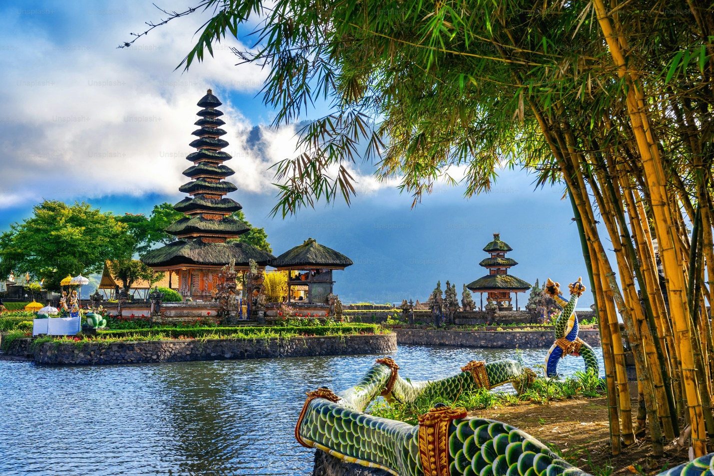 pura ulun danu bratan temple in Bali, indonesia.